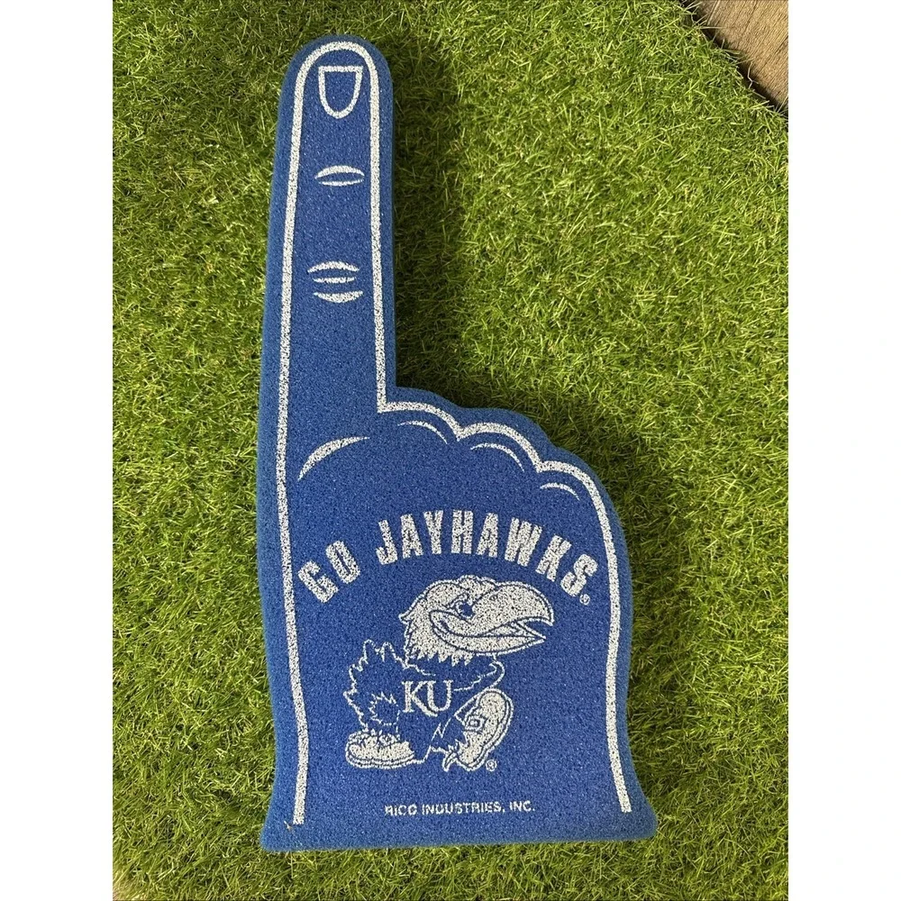 KU Jayhawks Foam‎ Finger Rock Chalk Go Jayhawks KU Mascot NCAA Kansas